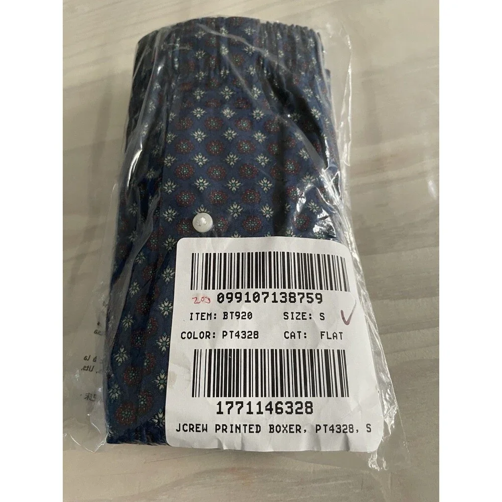 J.Crew Printed boxers in cotton NWOT Size S Small